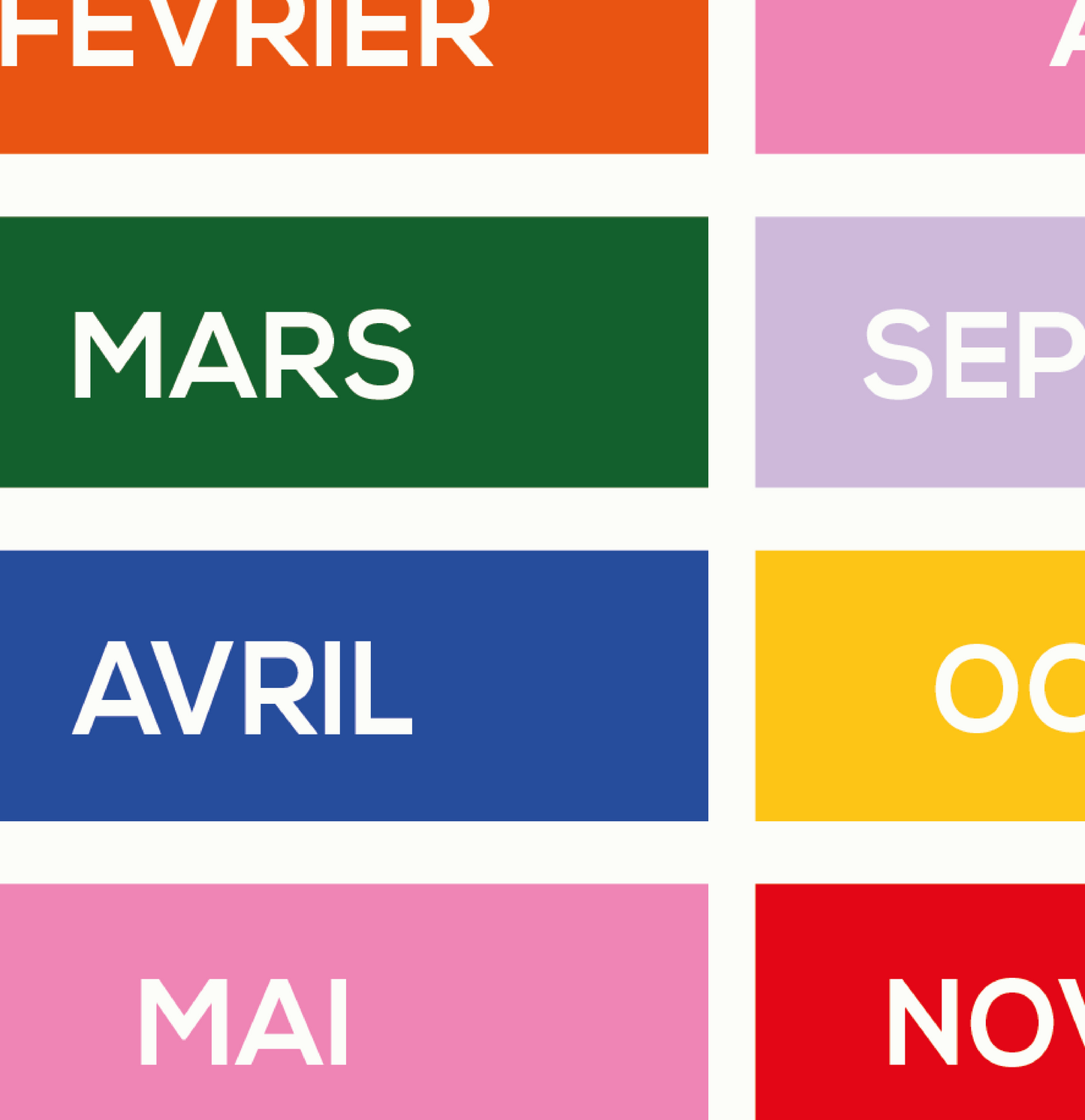 AFFICHE ÉDUCATIVE - Les Mois