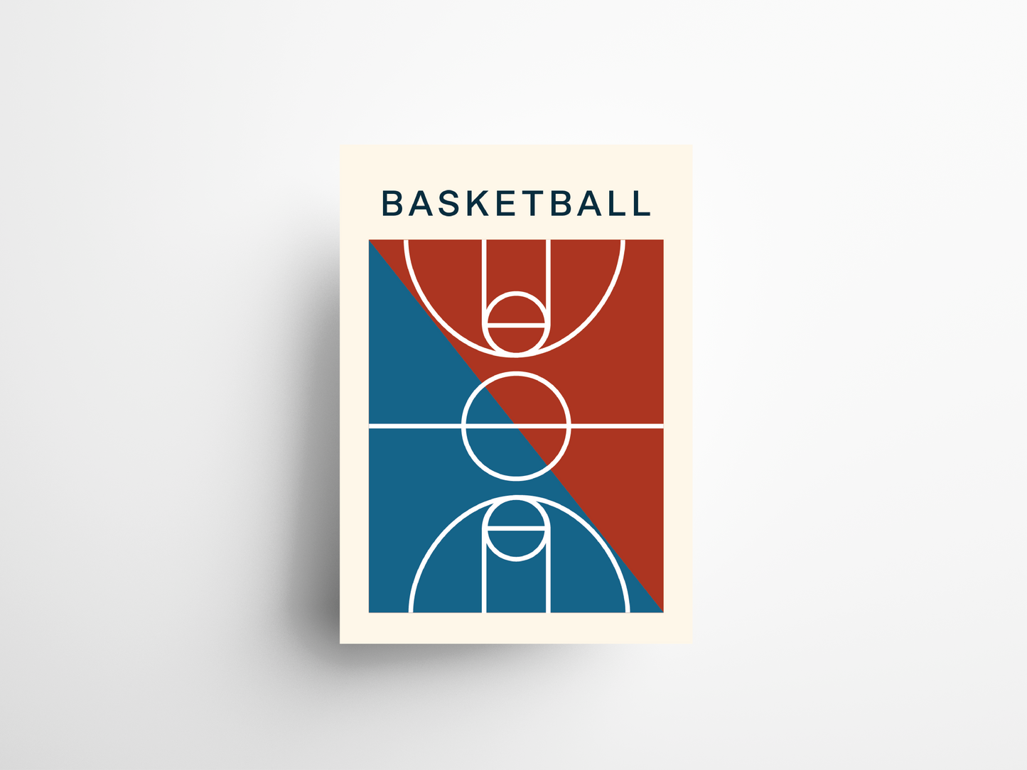 Affiche minimaliste sur le Basketball.