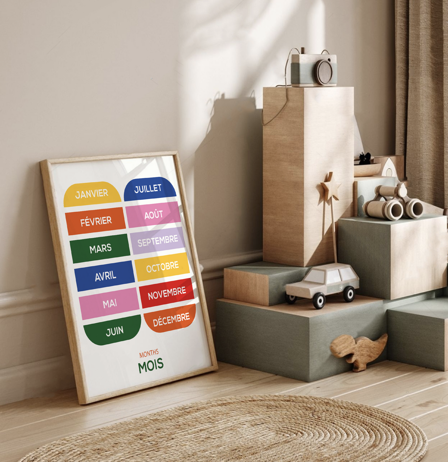 AFFICHE ÉDUCATIVE - Les Mois