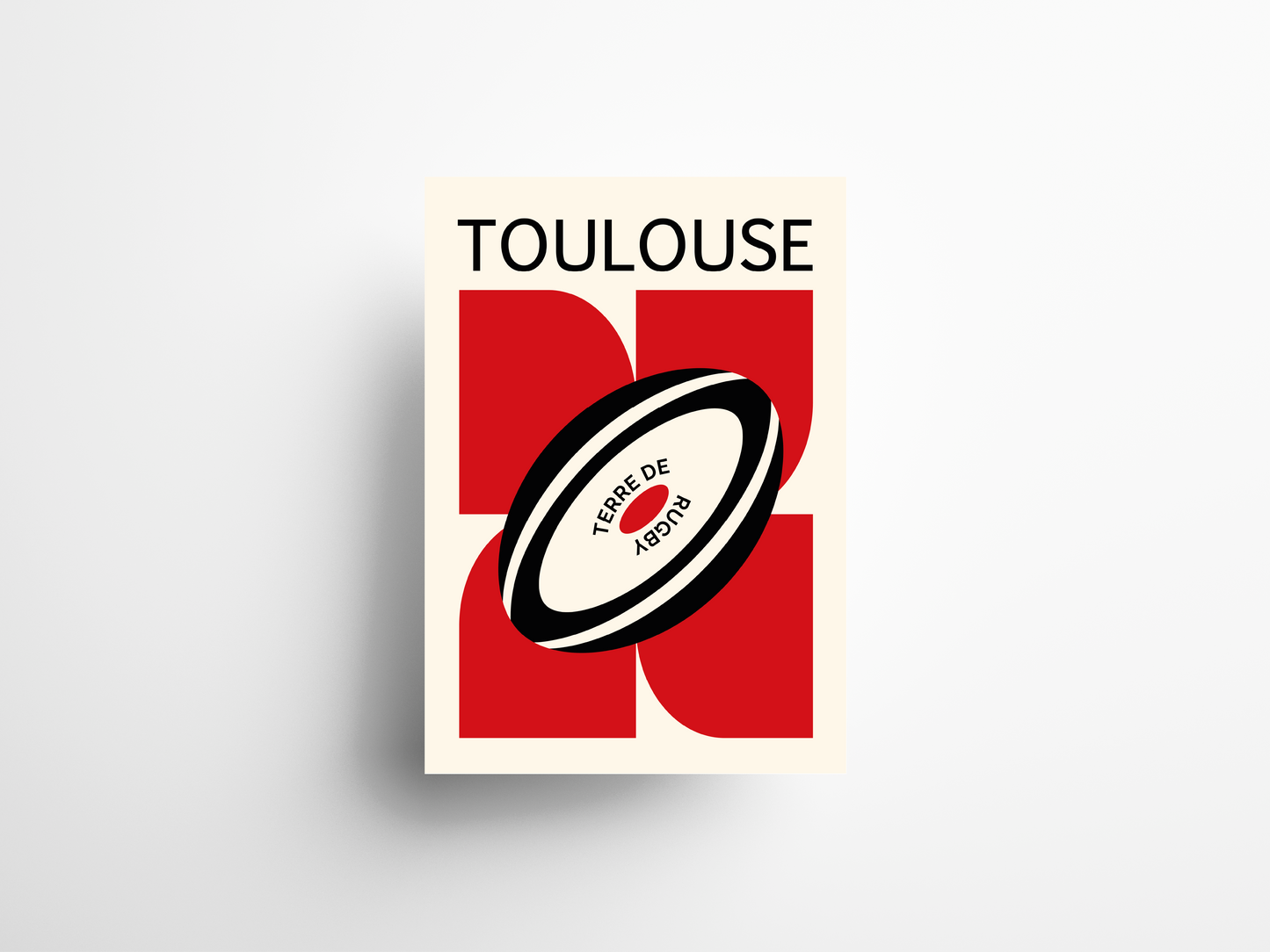 Affiche sur le rugby toulousain, une décoration murale pour les fans de sports.