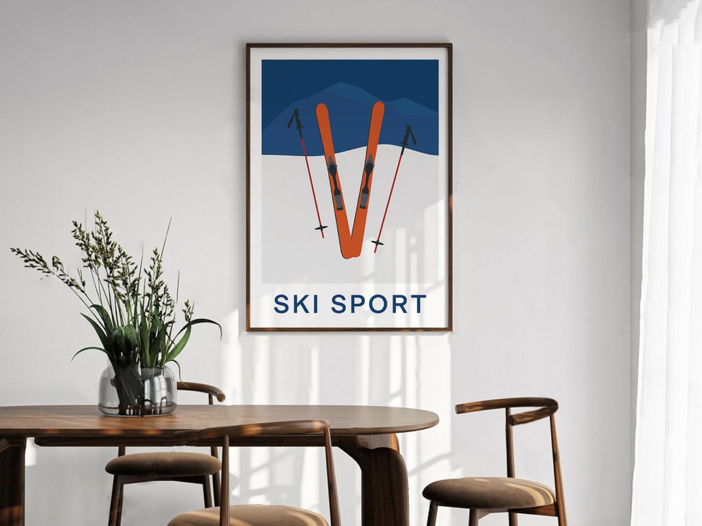 Décoration murale pour les skieurs et les passionnés de montagne.