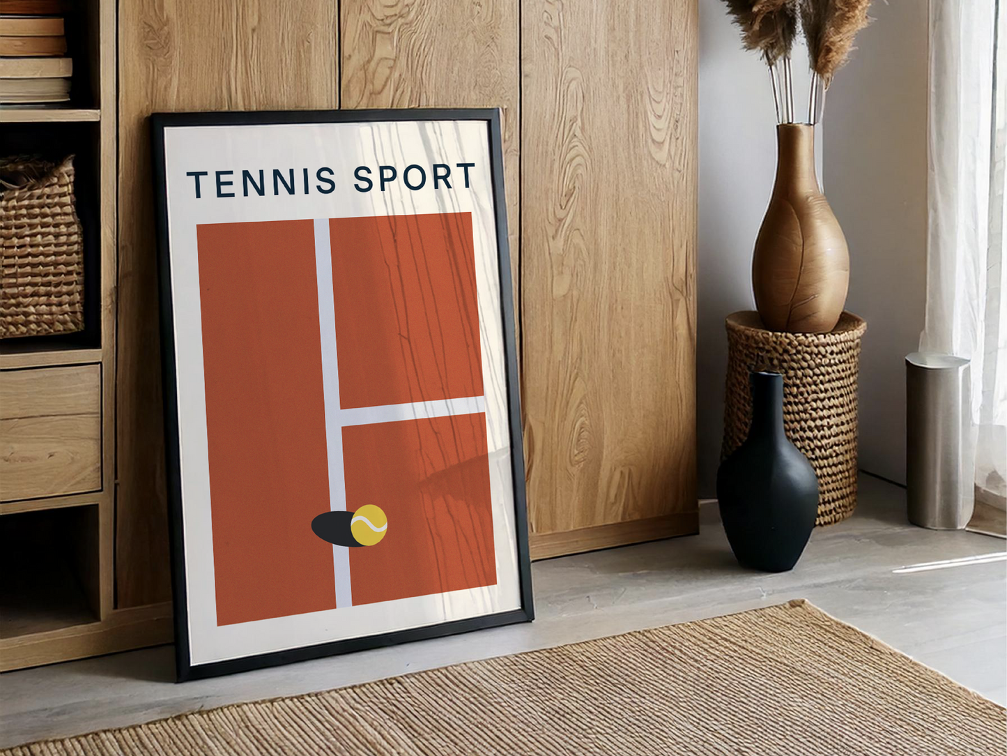 Affiche Tennis - Poster coloré pour décoration intérieure
