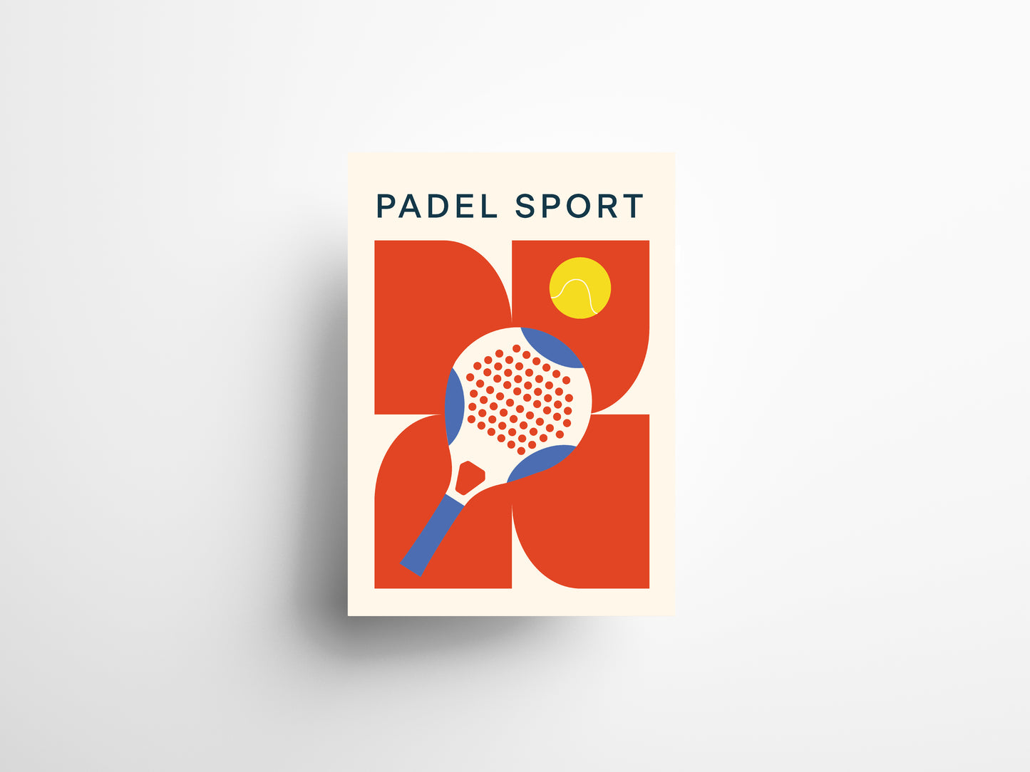 Affiche design sur le Padel. Parfaite pour les fans de Padel.
