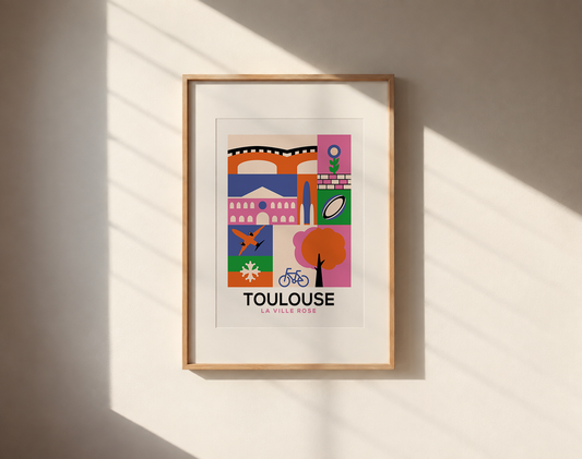 Affiche Toulouse - Ville Rose