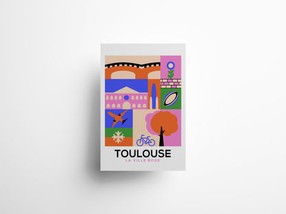 Affiche Toulouse - Ville Rose