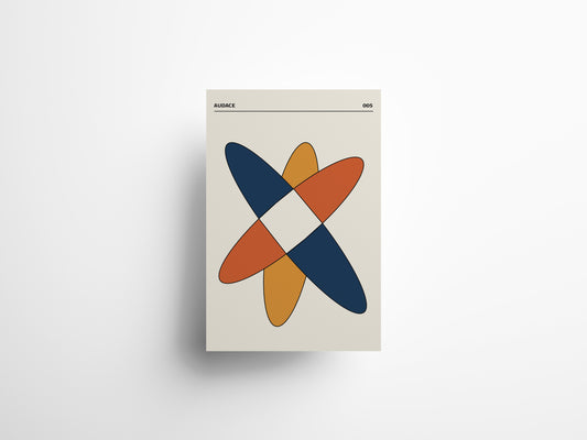 Affiche Audace de la collection Bauvista inspirée par le mouvement Bauhaus
