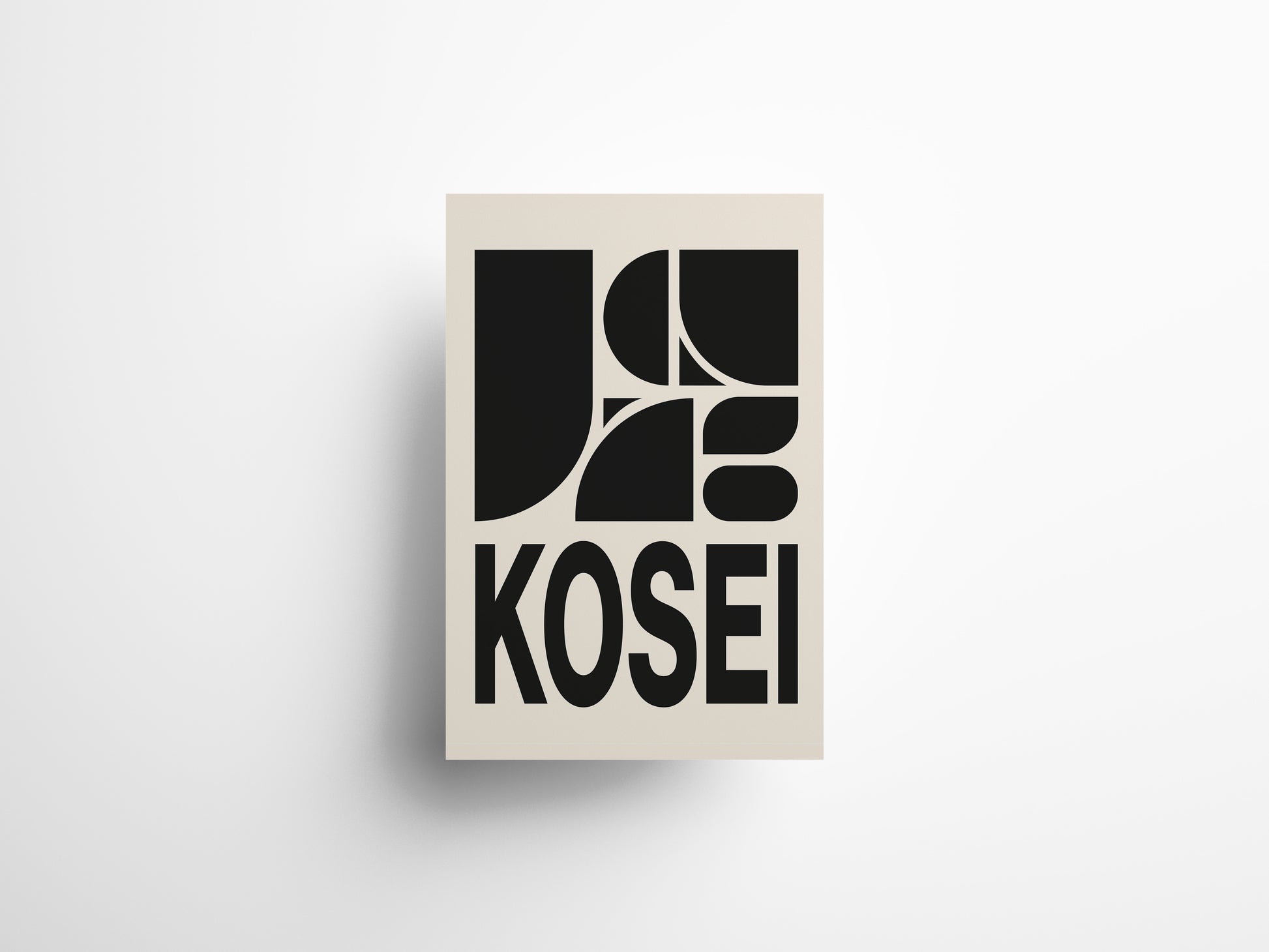 Affiche Kosei de la collection BWhite, une collection tout en noir et blanc