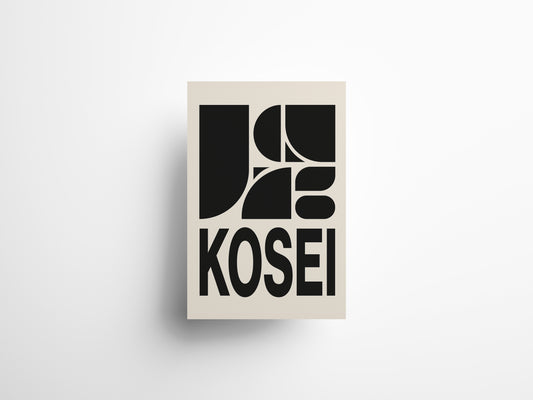 Affiche Kosei de la collection BWhite, une collection tout en noir et blanc