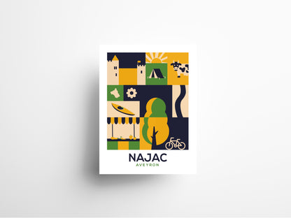Affiche Najac - Poster pour décoration murale