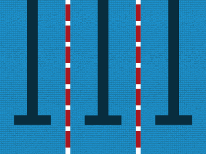 Affiche Natation - Illustration coloré pour décoration intérieure