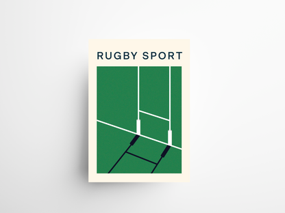 Affiche sur le sport, le dadeau parfait pour les fans de rugby.