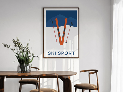 Décoration murale pour les skieurs et les passionnés de montagne.