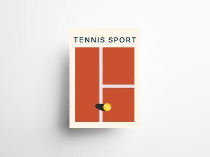 Affiche Tennis- Poster coloré pour décoration intérieure