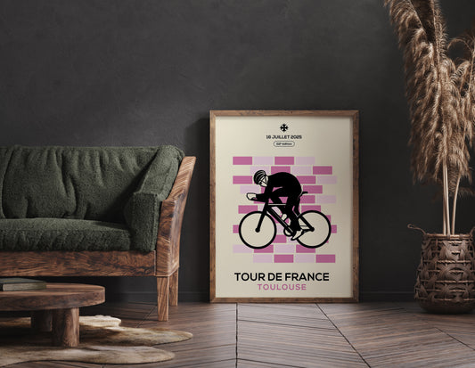 AFFICHE TOUR DE FRANCE - TOULOUSE